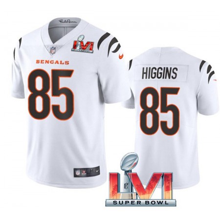 Tröjor Cincinnati Bengals Tee Higgins 85 Vit 2022 Super Bowl LVI Vapor Limited - Män Tröjor Cincinnati Bengals Tee Higgins 85 Vit 2022 Super Bowl LVI Vapor Limited - Män